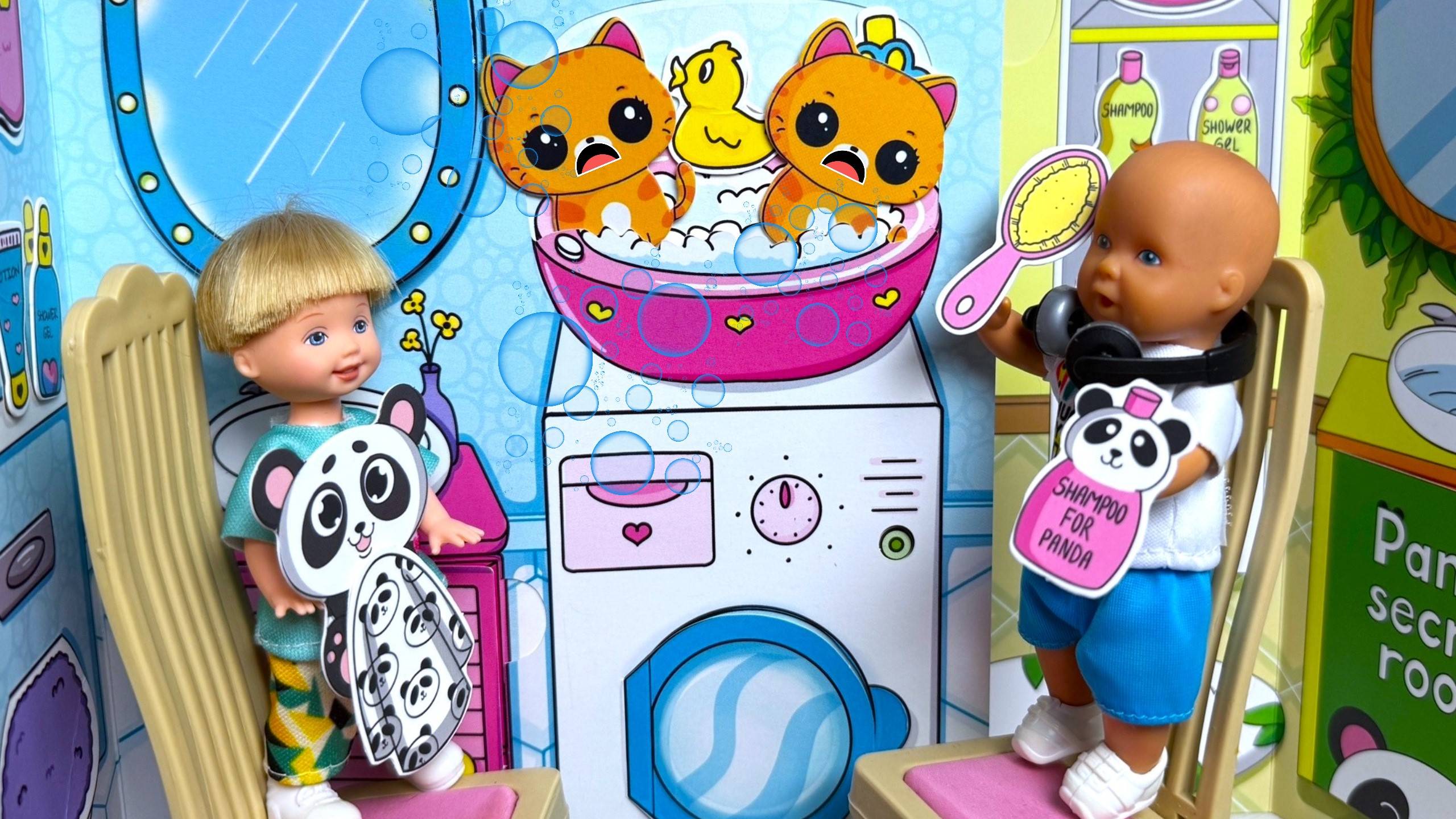 КТО КРУЧЕ😎 НЯНЯ ДЛЯ ПИТОМЦЕВ?😺КАТЯ И МАКС Веселая семейка истории бумажной куклы ДОМИКИС Даринелк смотреть онлайн