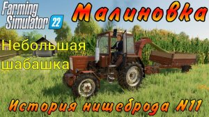 Farming Simulator 22. Малиновка. История нищеброда №11. Небольшая шабашка.