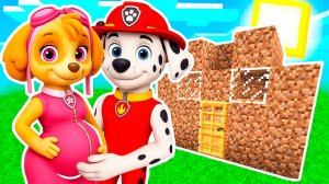СКАЙ БЕРЕМЕННА от МАРШАЛА! Я ПОСТРОИЛ им ДОМ в МАЙНКРАФТ ЩЕНЯЧИЙ ПАТРУЛЬ PAW PATROL МУЛЬТИК