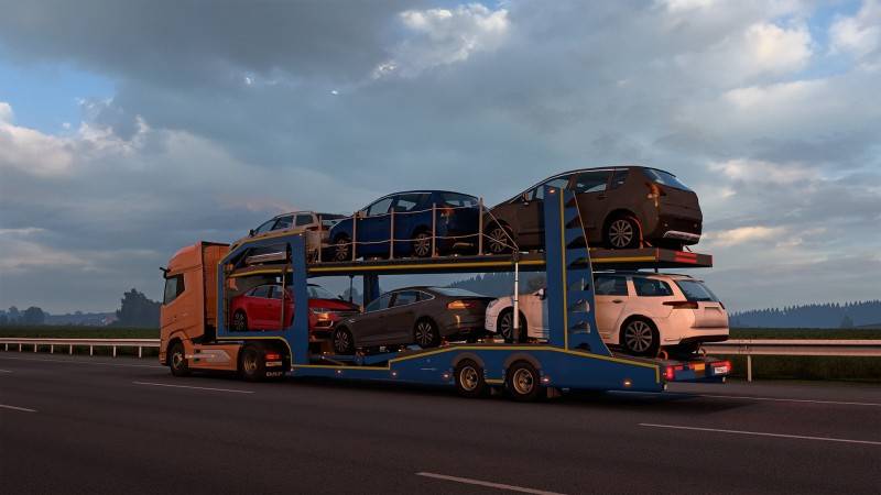 Доставляем бижка грузов в игре Euro Truck Simulator 2 автомобили