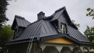 Интересная фальцевая  кровля  в Лесном городке.