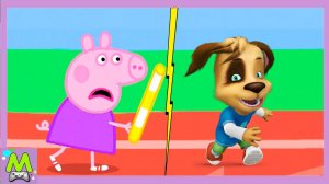 Барбоскины против Свинки Пеппы.Бег с Препятствиями для Героев Мультиков.Кто Самый Лучший