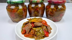 Жареный ОСТРЫЙ ПЕРЕЦ С МЯСОМ - Деликатес НА ЗИМУ! Как Заготовить Перец, Простой Способ!