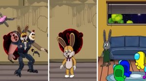 어AMONG US스 ПРОТИВ Человека из окна.