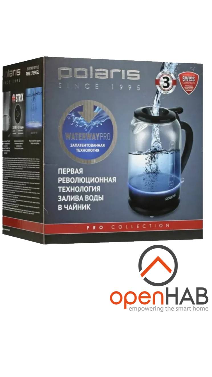 Электрочайник Polaris PWK 1712CGLD WIFI IQ в системе Openhab