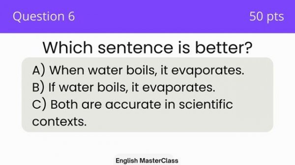 Zero Conditionals Quiz