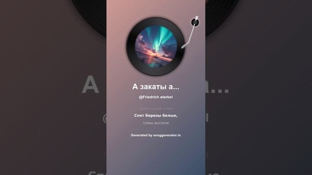 А закаты алые