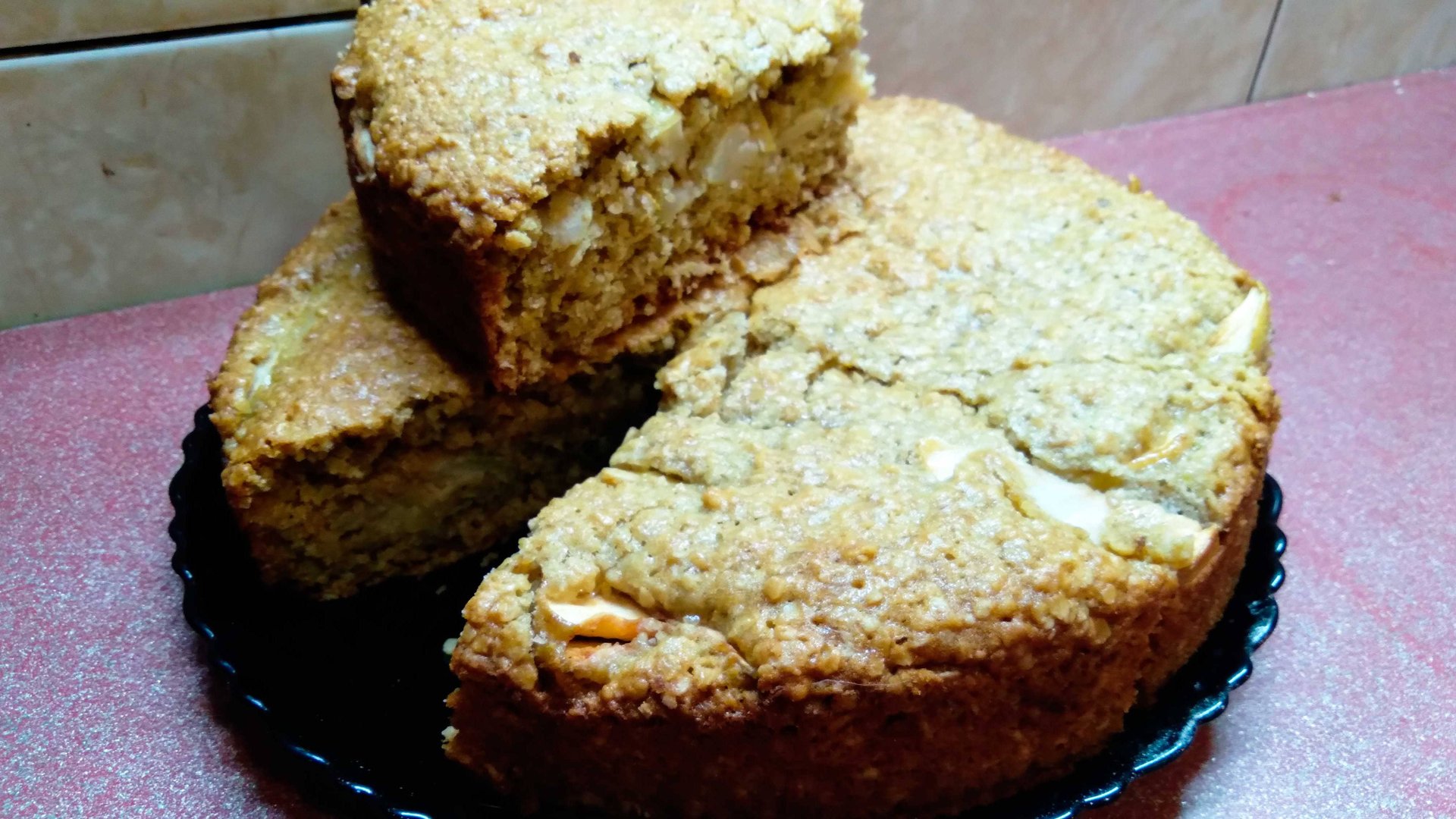 Яблочный диетический пирог из овсяных хлопьев смотреть онлайн