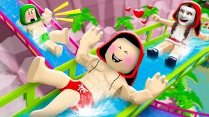 Джей Джей и Майки сбегают из ПРОКЛЯТОГО аквапарка от БЕЗУМНОЙ СТАЛКЕРШИ | ROBLOX Брукхейвен 🏡RP