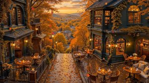 Осенний Закат в Городе 🍁 Уютные Кофейни и Джазовый Вечер