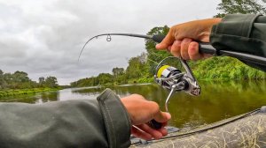 ПОДНЯЛСЯ ПО РЕКЕ, А ТУТ СПИННИНГ РЫБА С ПОКЛЁВКИ ВЫБИВАЕТ С РУК! Рыбалка в 2025