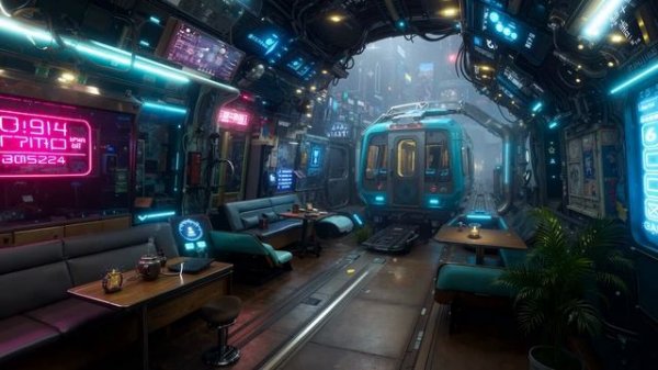 Space Station Sanctuary: Cyberpunk Ambient Music for Deep Focus & Study