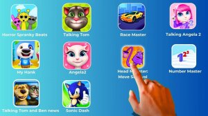 My Tom,Horror Sprunky Beats,My Angela 2,My Hank,Angela2,Talking Tom and Ben news,Sonic Dash
