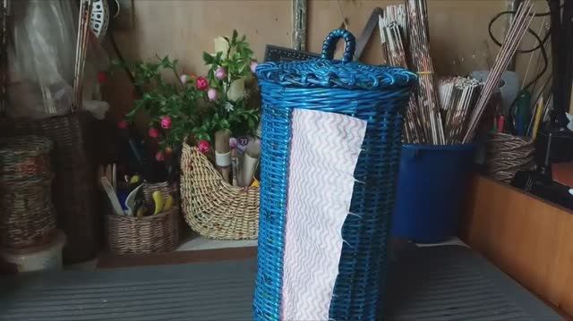 Подставка для полотенец из газетных трубочек (бумажной лозы) смотреть онлайн