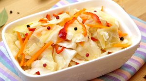 Очень вкусный салат КАПУСТНЫЙ! Хрустящая закусочная капуста в пикантном маринаде!