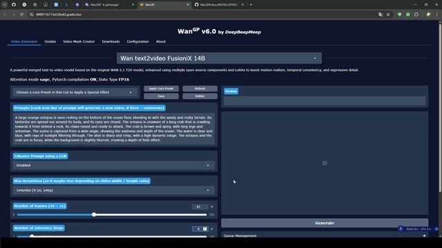 Сборка Wan2GP на бесплатном GPU 24gb|29 моделей для создание видео в одной сборке. смотреть онлайн