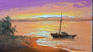 Восход.Живопись маслом