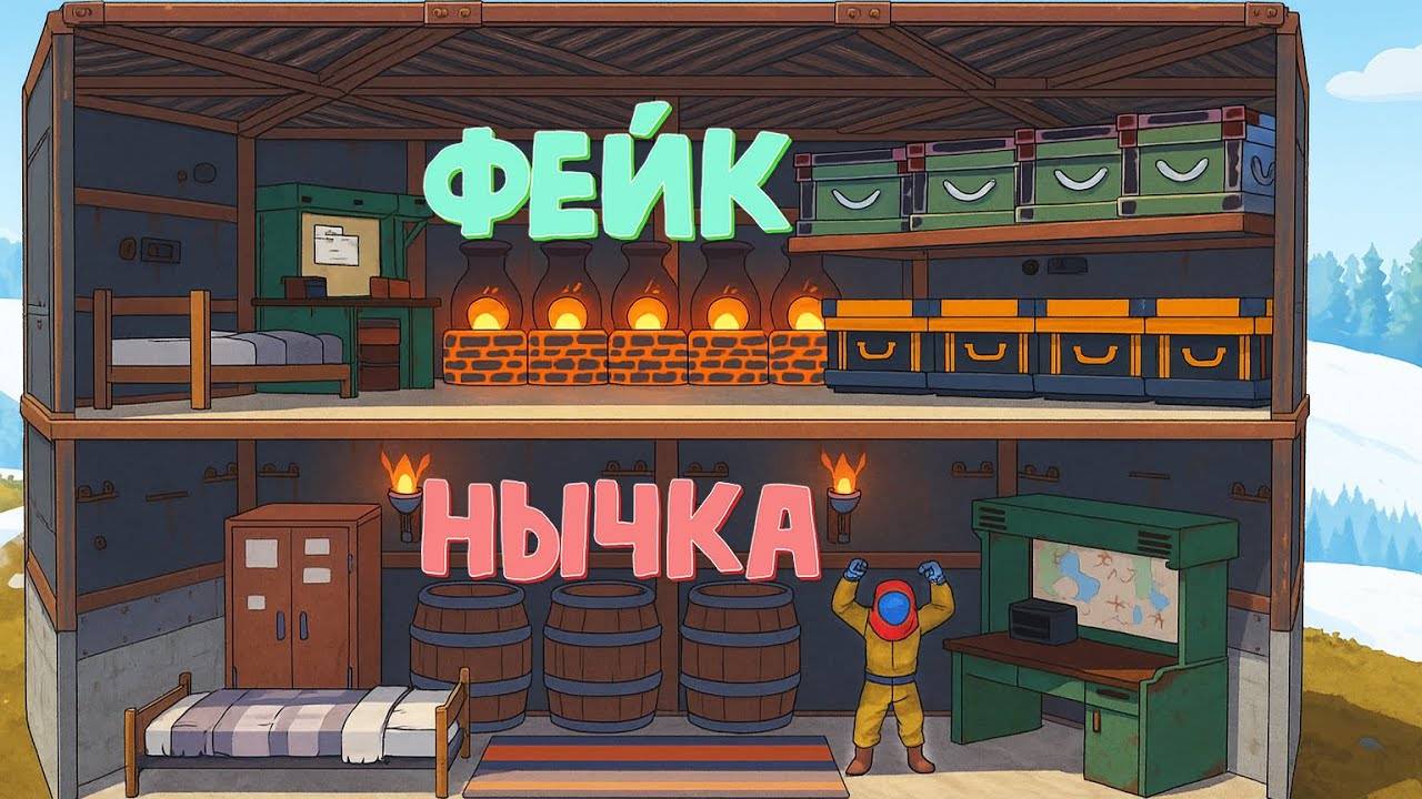 Подвал о котором никто не знает Один против читера Раст Rust