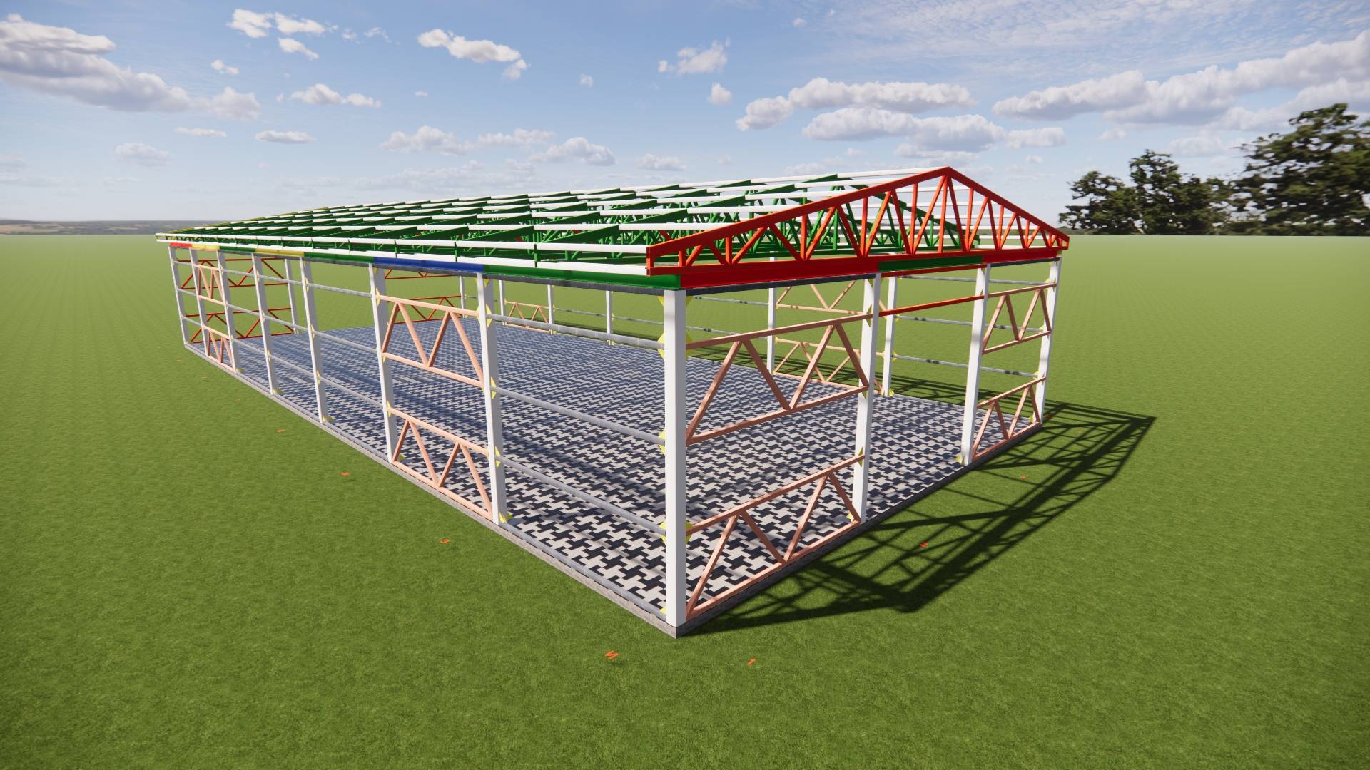 Ангар 42×18 м из профильной трубы — полный обзор проекта и строительства смотреть онлайн