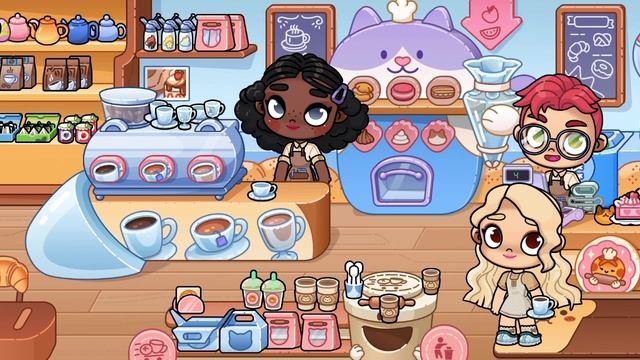 завтракаем в пекарне с каролиной и Марьяной в аватар World