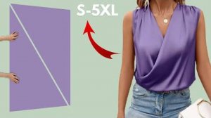 Моделирование простой выкройки блузки для размера S-5XL