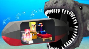 🤿ПОСТРОИЛИ ДОМ НА ПОДВОДНОЙ ЛОДКЕ И ПЕРЕЖИЛИ НОЧЬ В МАЙНКРАФТ! ШЕДИ ЛЕСКА И НУБИК MINECRAFT