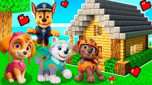 Я ПОСТРОИЛ ДОМ СЕМЬЯ ЩЕНЯЧИЙ ПАТРУЛЬ В МАЙНКРАФТ!