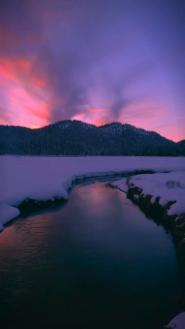 #вода #снег #небо #лес Стиль 🔥 Лайк/подписка!