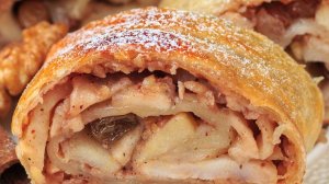 🥐 Рулет из слоёного теста с яблоками, от которого все ахают и даже "не сладкоежки"!