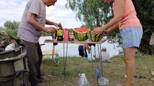 Неделька на природе 2 часть. Отдых, рыбалка, вкусная еда,астраханский арбуз.