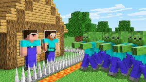 📹 НУБ И ПРО ПОСТРОИЛИ ЗАЩИЩЕННЫЙ ДОМ ПРОТИВ ЗОМБИ МАЙНКРАФТ ! НУБИК И ТРОЛЛИНГ ЛОВУШКА MINECRAFT