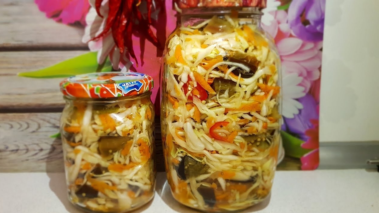 А ВЫ ТАКОЕ ПРОБОВАЛИ? ЭТО ОБЬЕДЕНИЕ ИЗ КАПУСТЫ С БАКЛАЖАНАМИ НА ЗИМУ!!! смотреть онлайн