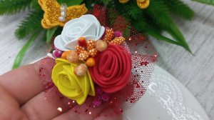 Красивая и невесомая резинка с розочками