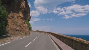 Франция. Поездка по живописной дороге Корниш д'Ор из Сен-Рафаэля в Канны в формате 4К