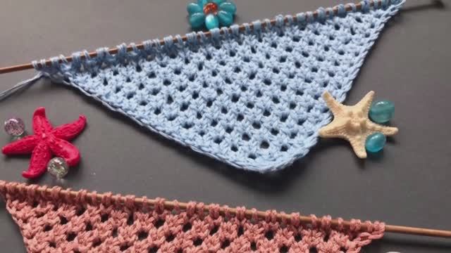 🔻Вязание треугольного платка🔻 от угла спицами🔻Baktus Shawl Knitting Pattern смотреть онлайн