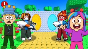 ОББИ только ВДВОЕМ но пройти можно только с ПОРТАЛОМ в РОБЛОКС! ОНА НЕ МОЖЕТ ПРЫГАТЬ!