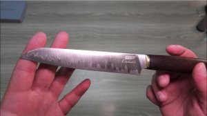 160. Заточка кухонного универсала сталь QPM53, абразивы Shapton PRO.