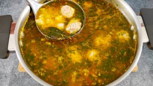 Витаминный суп с фрикадельками. Простой и вкусный рецепт