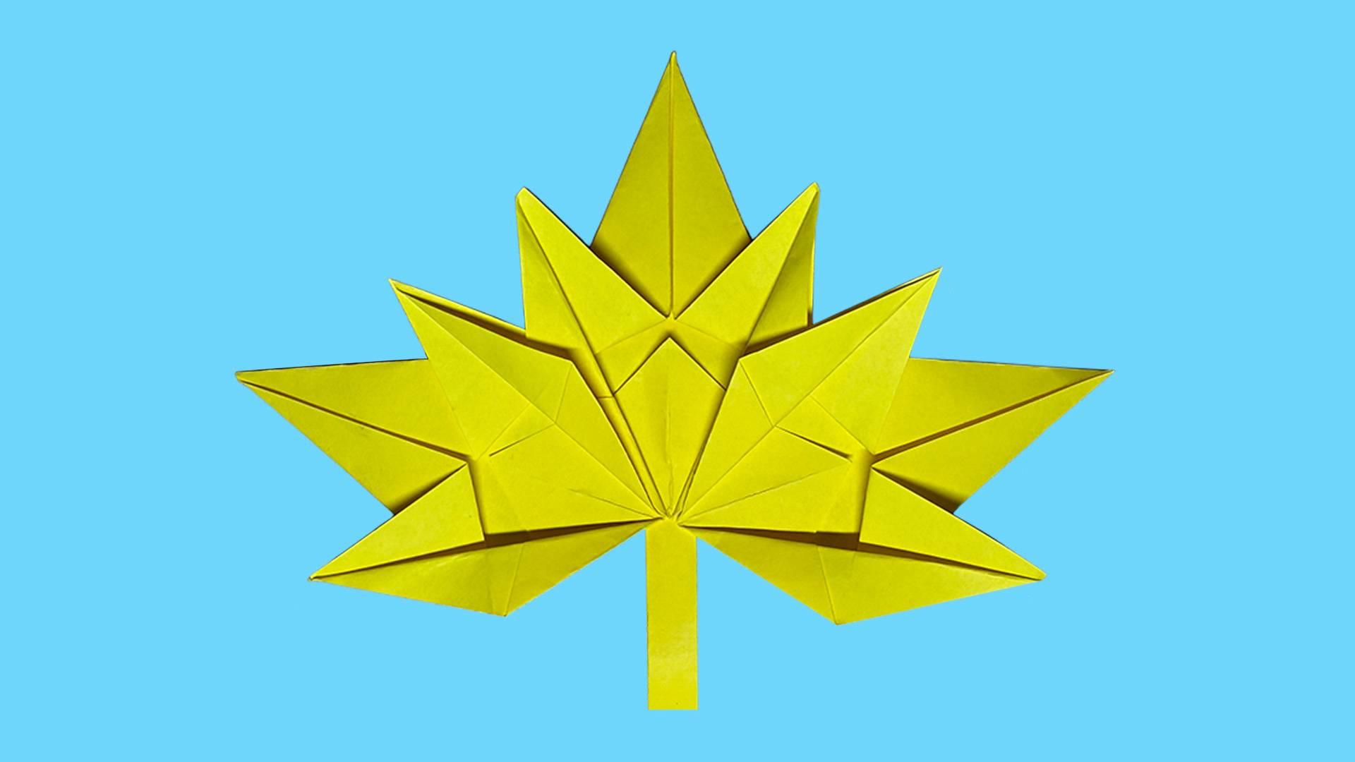 Кленовый лист из бумаги. Осенние поделки. Как сделать осенние листья из бумаги смотреть онлайн