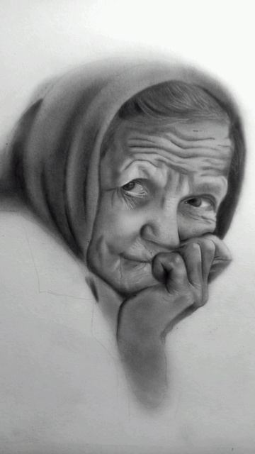 Портрет угольным карандашом ✏️