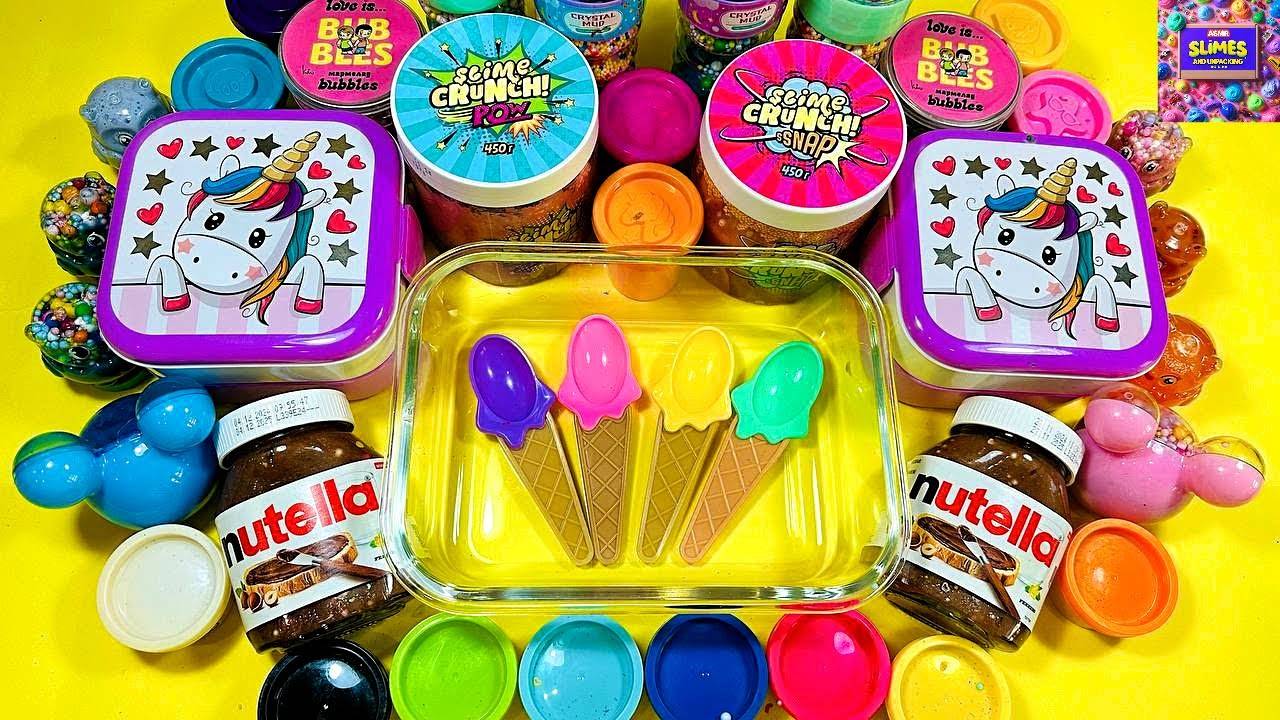 ЛОЖКАМИ едим? делаем? СЛАЙМЫ | АСМР смотреть онлайн