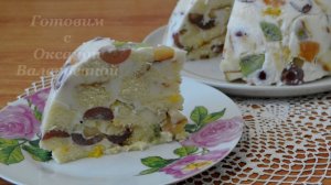 Бисквитный фруктово-желейный торт. Торт-десерт с фруктами. Готовим с Оксаной Валерьевной.