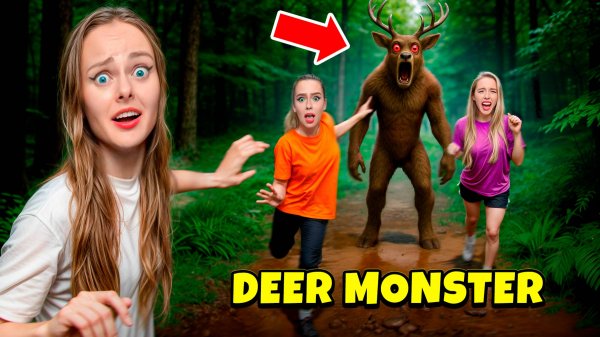Я СНЯЛА DEER MONSTER из 99 НОЧЕЙ в ЛЕСУ в РЕАЛЬНОЙ ЖИЗНИ1!