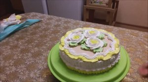 Вкусный и красивый торт Украшаем торт белково заварным кремом Cake decoration Идея украшения