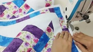 🩵 Как превратить простые блоки в красивое лоскутное одеяло!