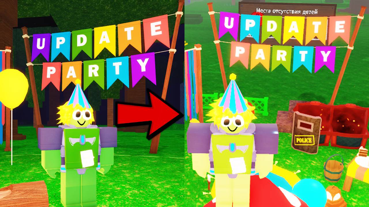 ОБНОВЛЕНИЕ ВЕЧЕРИНКИ в 99 НОЧЕЙ В ЛЕСУ в РОБЛОКС смотреть онлайн