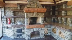 зона  барбекю арт бетон мастер Гриценко Сергей