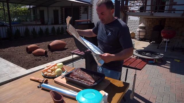 ЖАРЮ ОВОЩИ и МЯСО на СВОЕМ ГРИЛЕ 🥩 🍆 смотреть онлайн