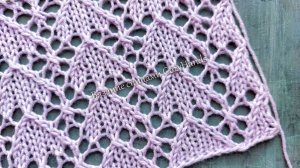 Обворожительный ажурный узор со цветочным орнаментом 🌺 Для летнего вязания