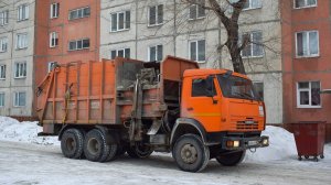 Мусоровоз МКМ-4705-01 (МК-4453-07) на шасси КамАЗ-65115-62 (Н 666 УМ 22) / Kamaz garbage truck.